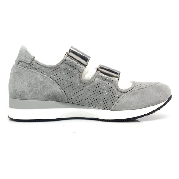 NEW MAX MARA MM34 Gray Perla Velcro Sneakers - NWT - Picture 10 of 11